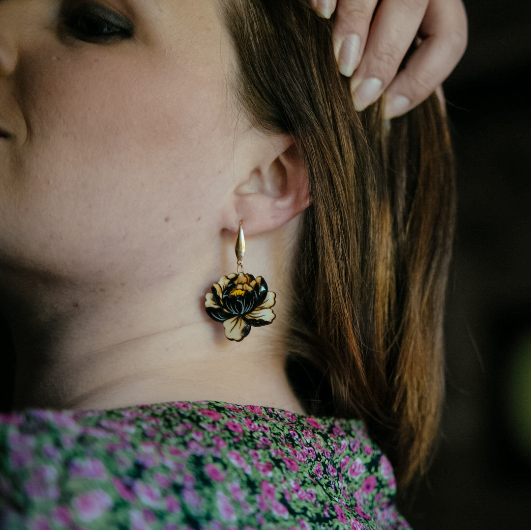 Boucles d'oreilles Paeonia