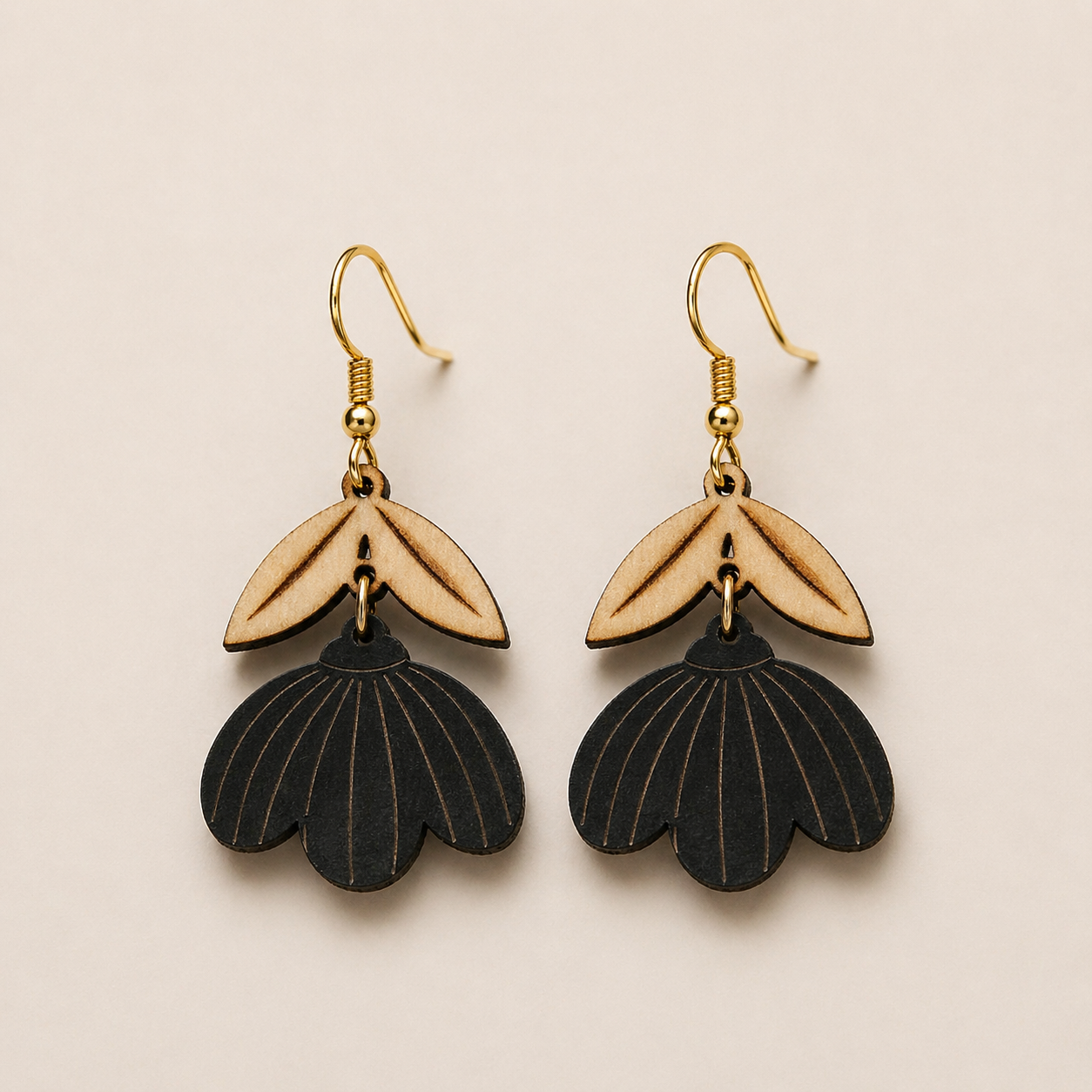 Boucles d'oreilles Rosalia Noire
