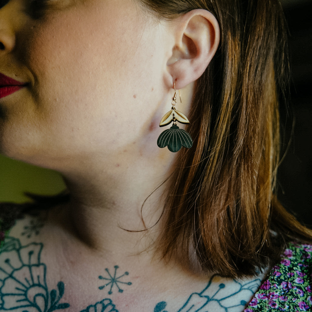 Boucles d'oreilles Rosalia Noire
