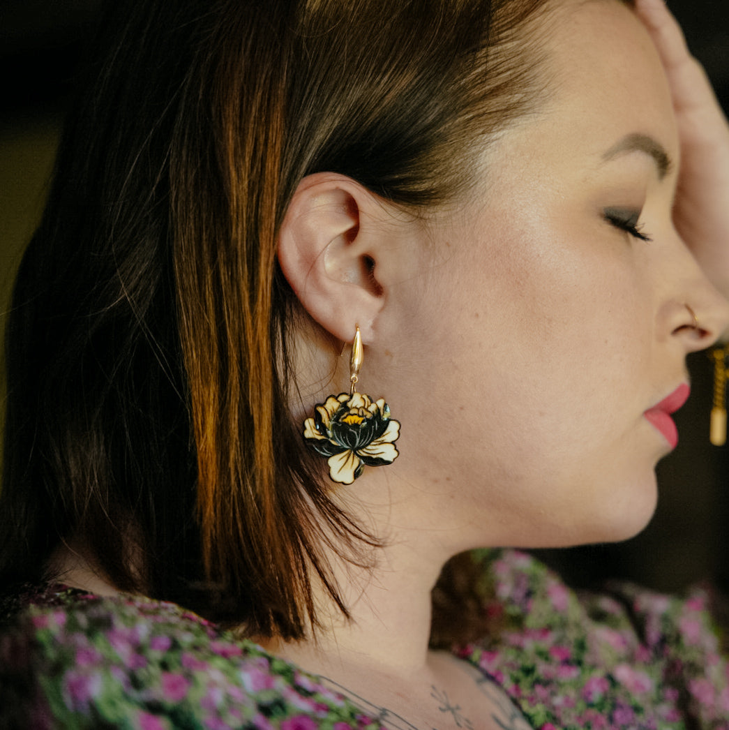 Boucles d'oreilles Paeonia