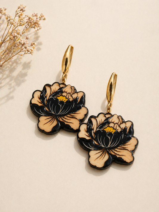 Boucles d'oreilles Paeonia